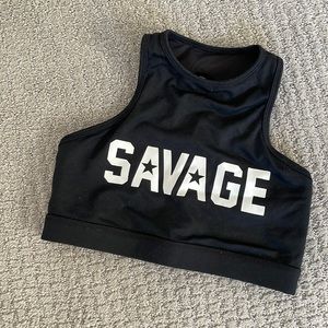 SAVAGE BARBELL Black Sports Bra